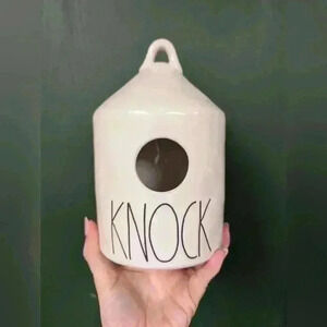 Rae  Dunn knock birdhouse